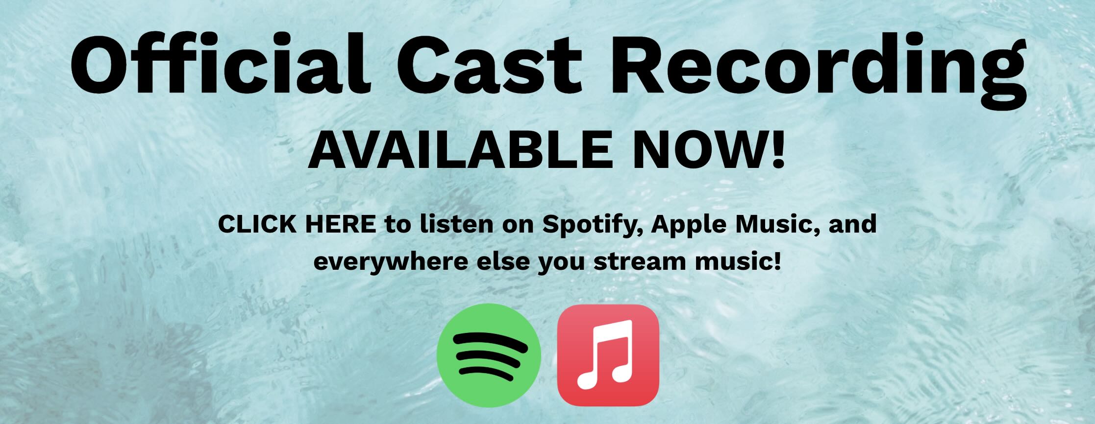 Official Cast Recording Available Now! Click Here to listen on Spotify, Apple Music and everywhere else you stream music!